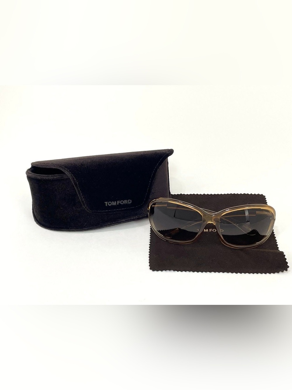 Tom Ford- Jennifer Brown Gradient Frame Sunglasses with Black Case